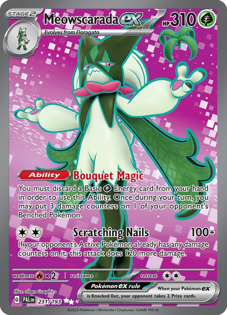 Meowscarada ex – Paldea Evolved 231/193 Pokémon card