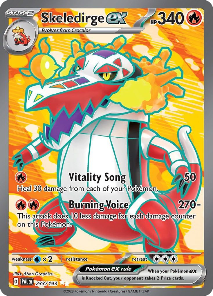 Skeledirge ex – Paldea Evolved 233/193 Pokémon card