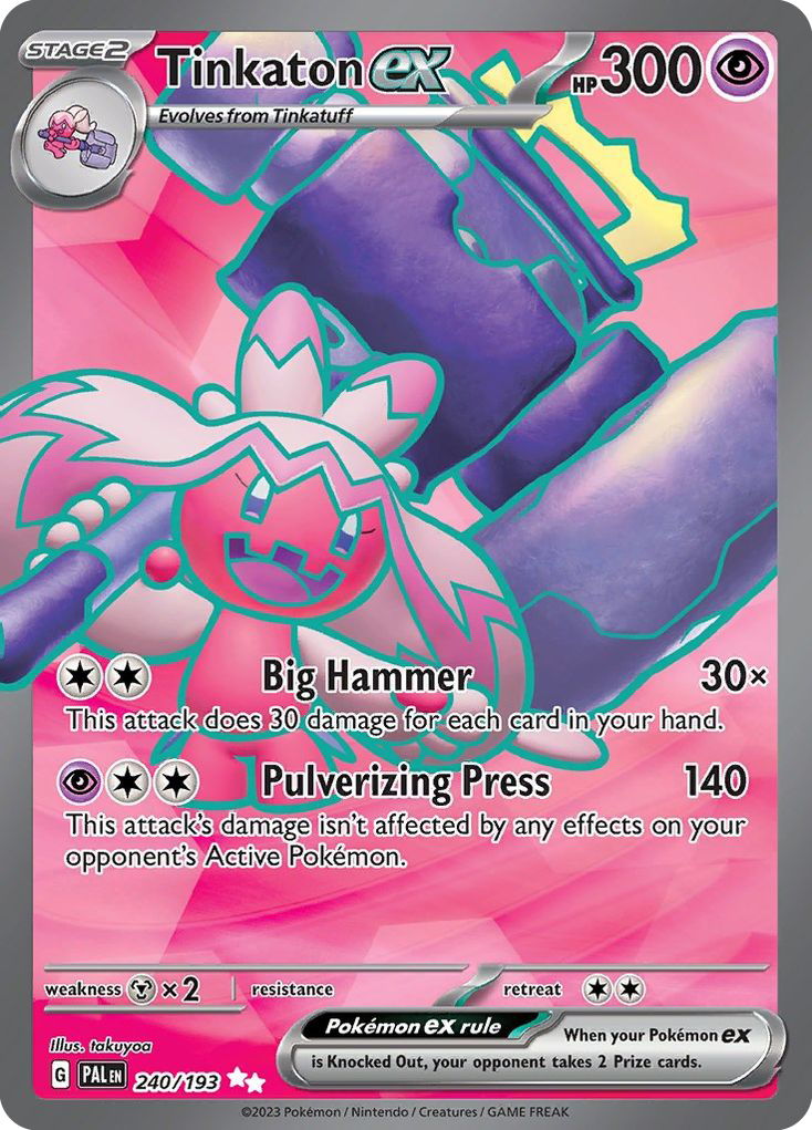 Tinkaton ex – Paldea Evolved 240/193 Pokémon card