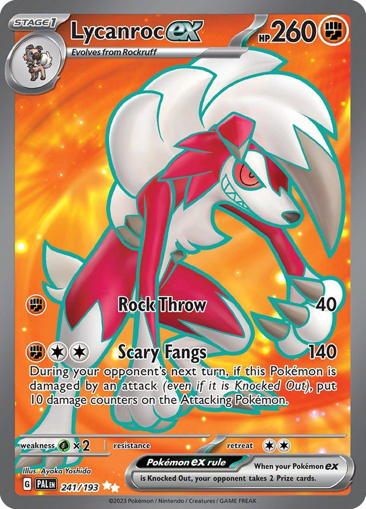 Lycanroc ex – Paldea Evolved 241/193 Pokémon card