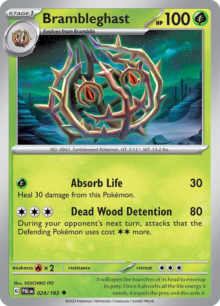 Brambleghast – Paldea Evolved 024/193 Pokémon card
