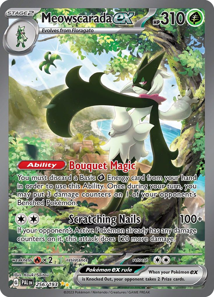 Meowscarada ex – Paldea Evolved 256/193 Pokémon card