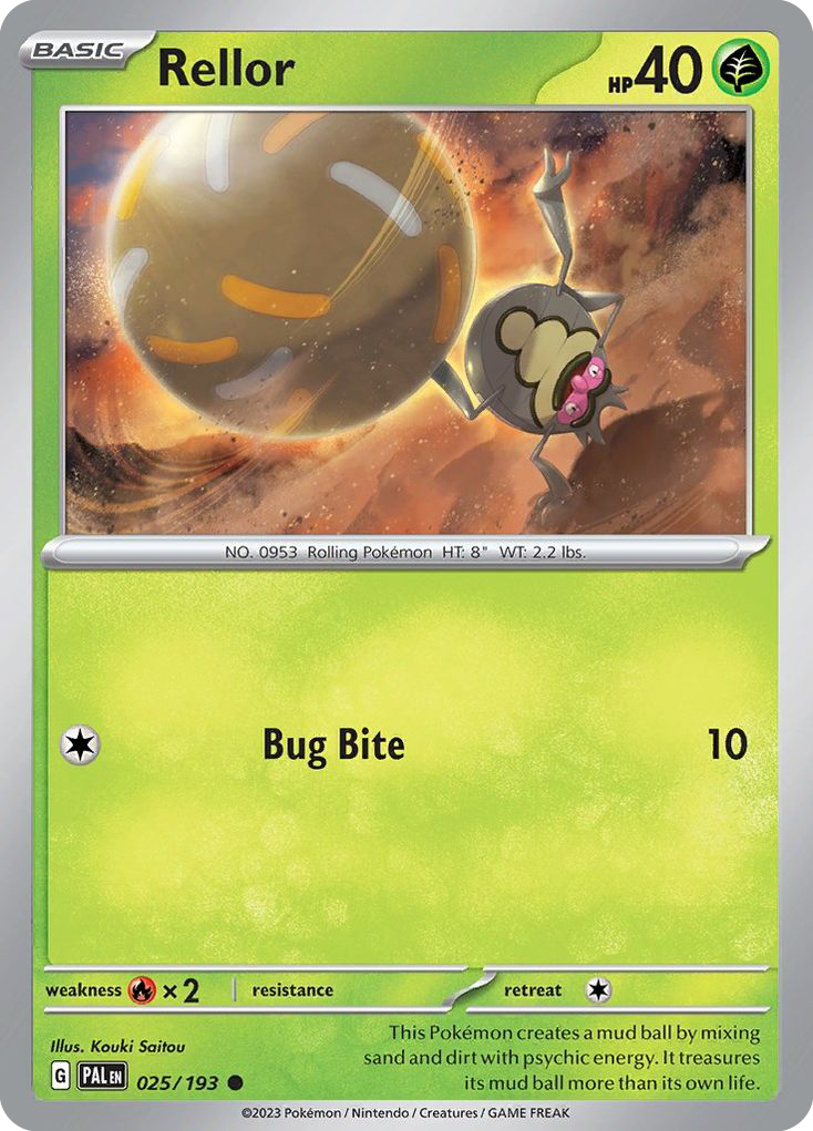 Rellor – Paldea Evolved 025/193 Pokémon card