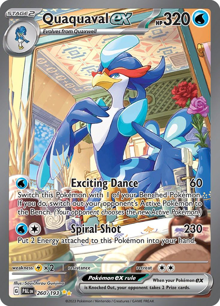 Quaquaval ex – Paldea Evolved 260/193 Pokémon card