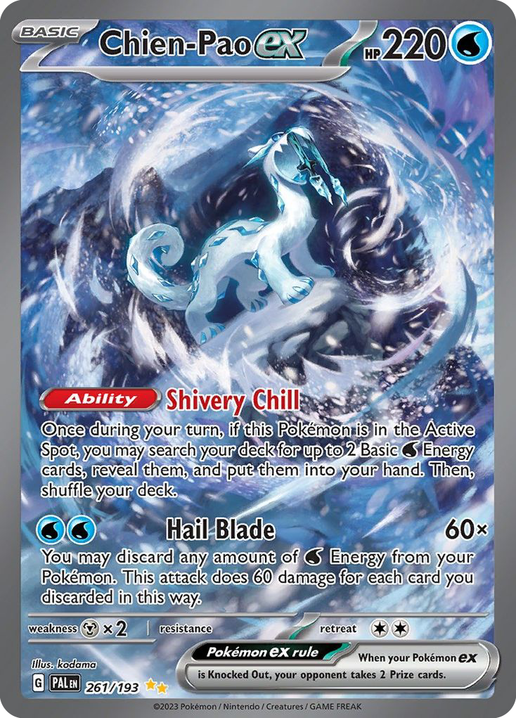 Chien-Pao ex – Paldea Evolved 261/193 Pokémon card