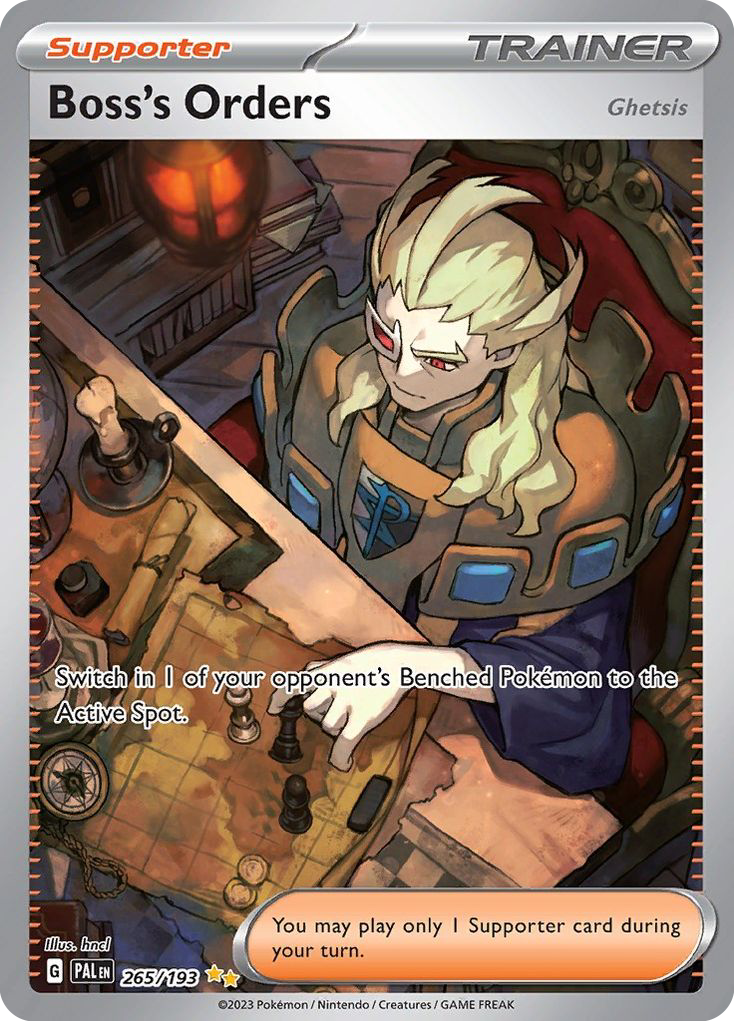 Boss's Orders (Ghetsis) – Paldea Evolved 265/193 Pokémon card