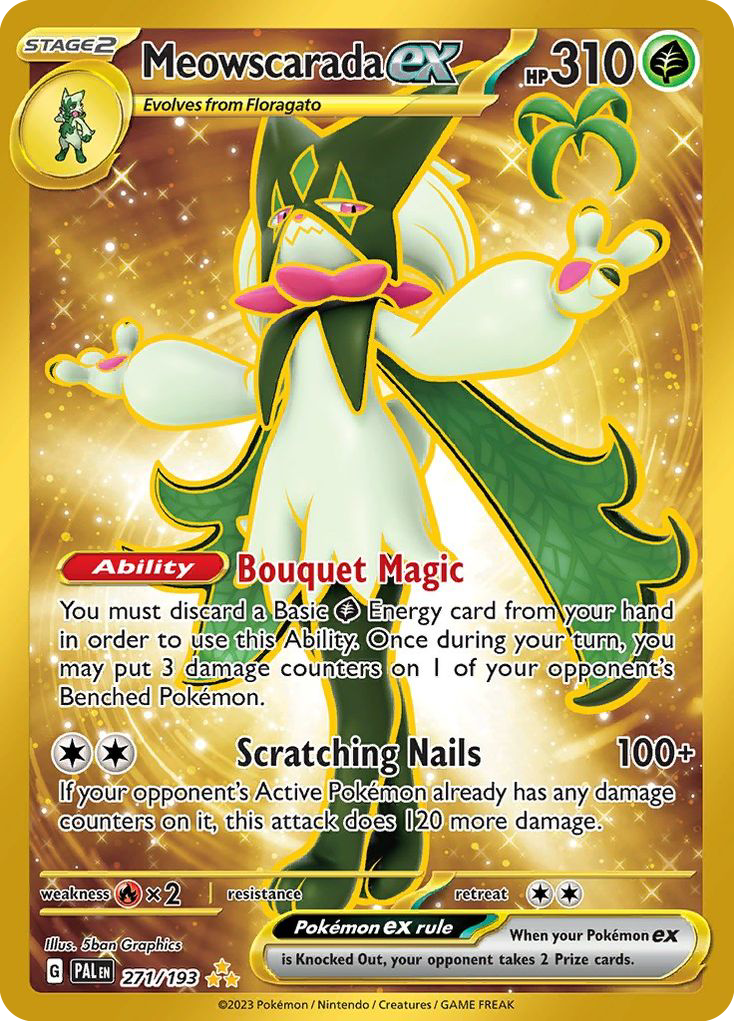 Meowscarada ex – Paldea Evolved 271/193 Pokémon card