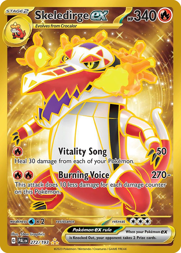 Skeledirge ex – Paldea Evolved 272/193 Pokémon card