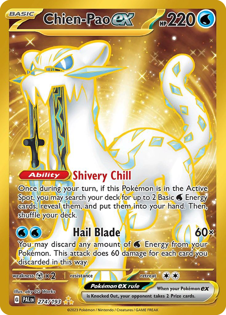 Chien-Pao ex – Paldea Evolved 274/193 Pokémon card
