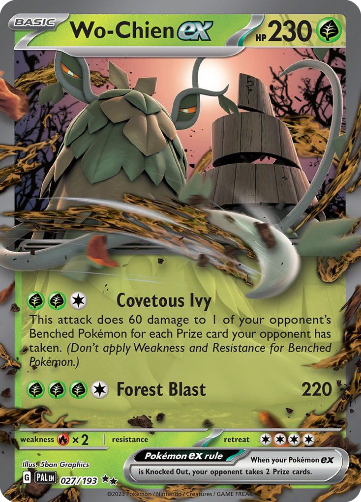 Wo-Chien ex – Paldea Evolved 027/193 Pokémon card