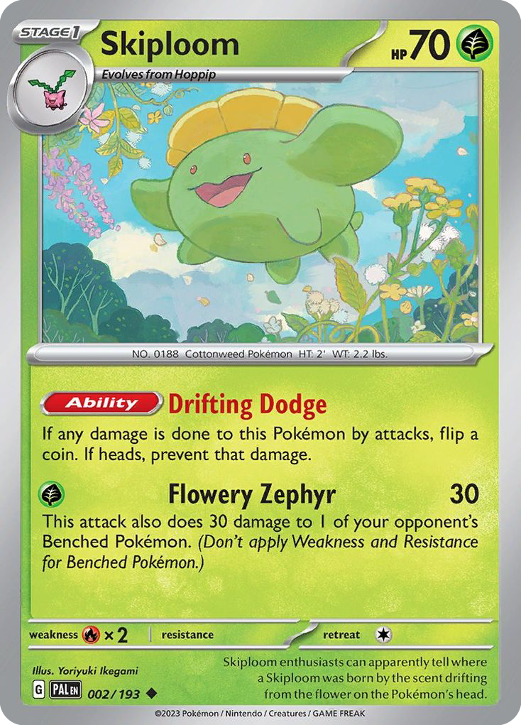 Skiploom – Paldea Evolved 002/193 Pokémon card