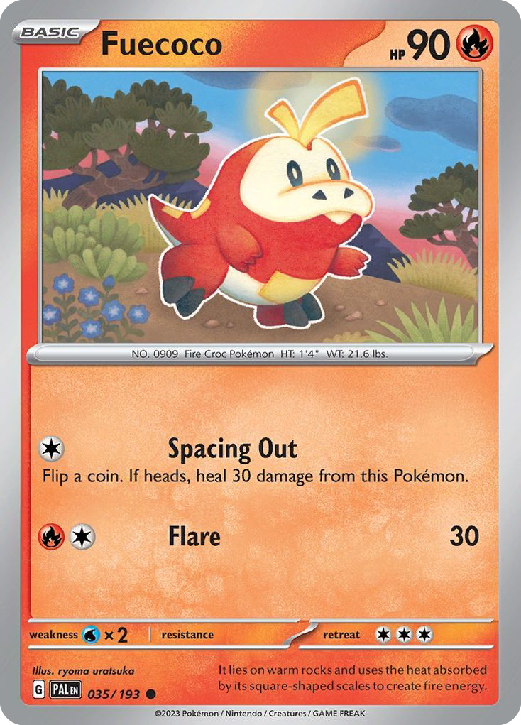 Fuecoco – Paldea Evolved 035/193 Pokémon card