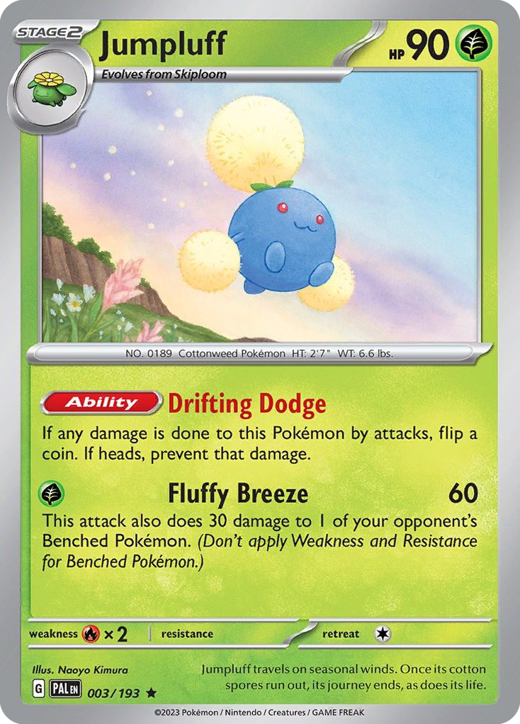 Jumpluff – Paldea Evolved 003/193 Pokémon card