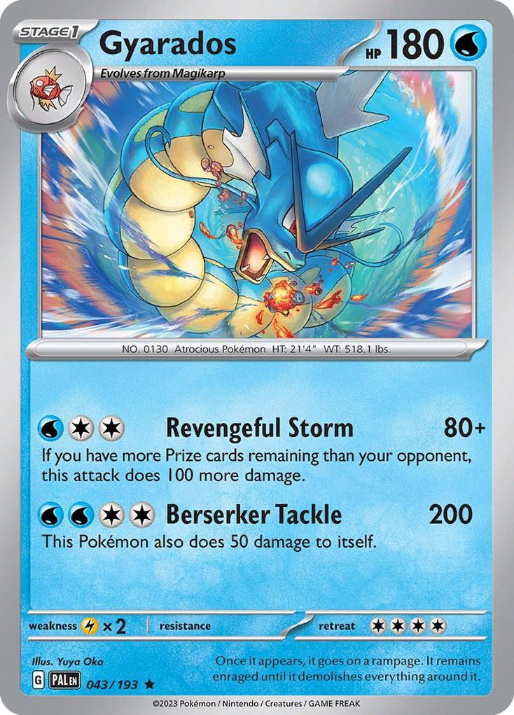 Gyarados – Paldea Evolved 043/193 Pokémon card