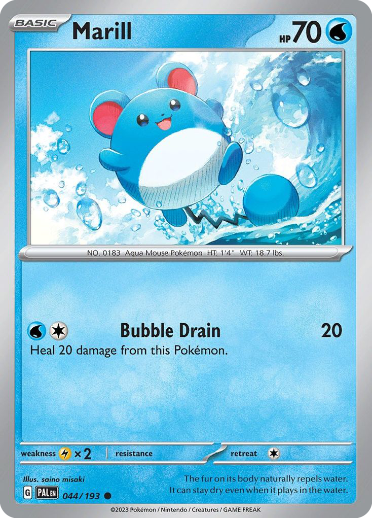 Marill – Paldea Evolved 044/193 Pokémon card