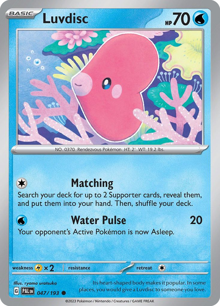 Luvdisc – Paldea Evolved 047/193 Pokémon card