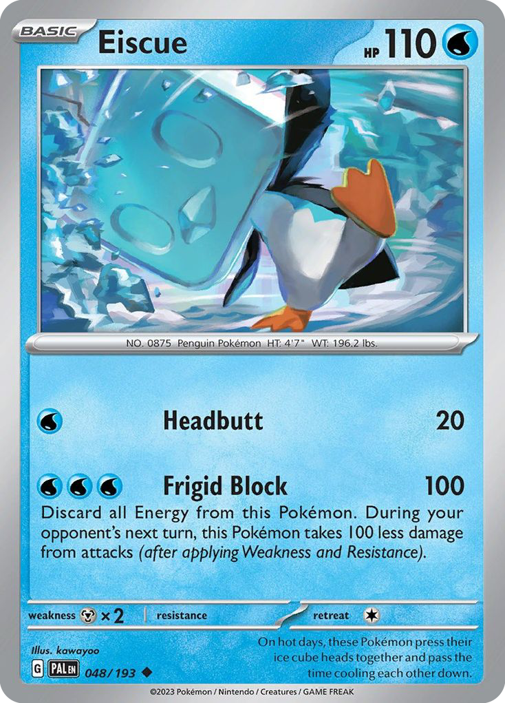 Eiscue – Paldea Evolved 048/193 Pokémon card