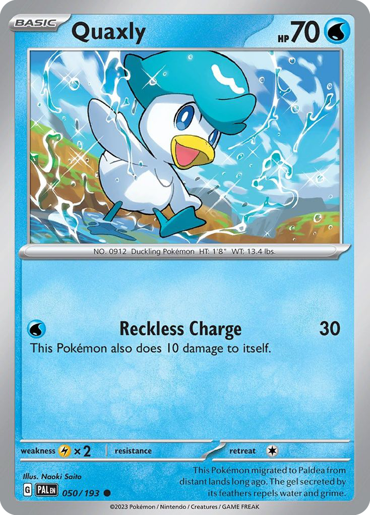 Quaxly – Paldea Evolved 050/193 Pokémon card