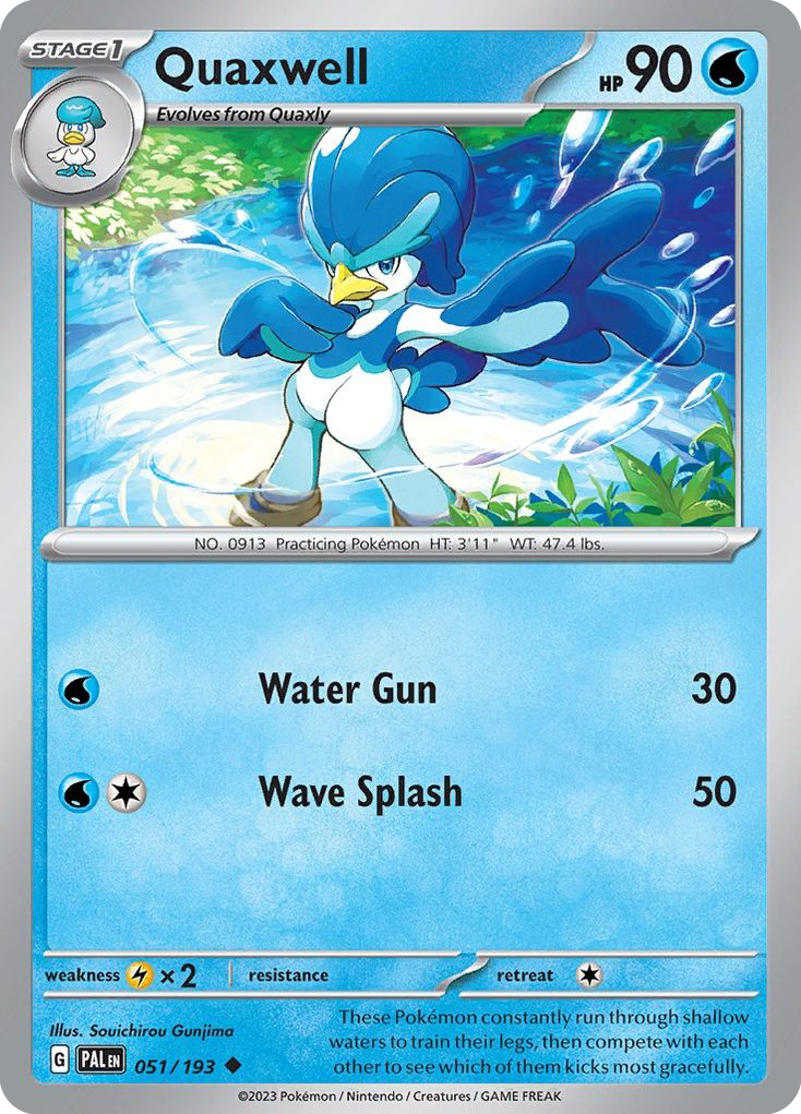 Quaxwell – Paldea Evolved 051/193 Pokémon card