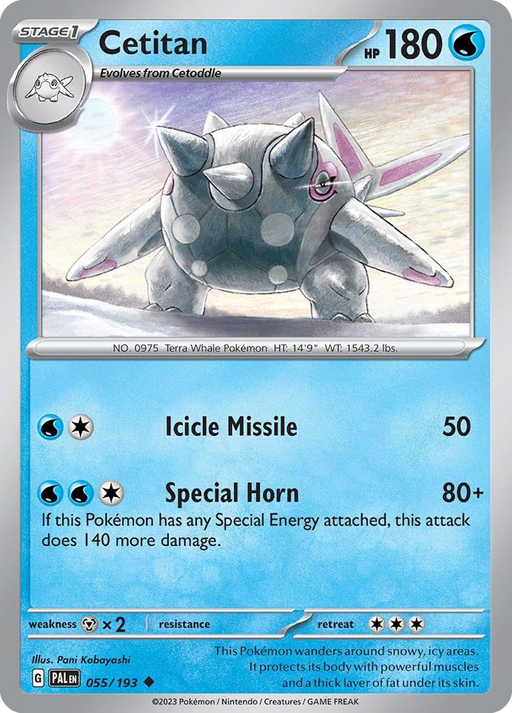 Cetitan – Paldea Evolved 055/193 Pokémon card