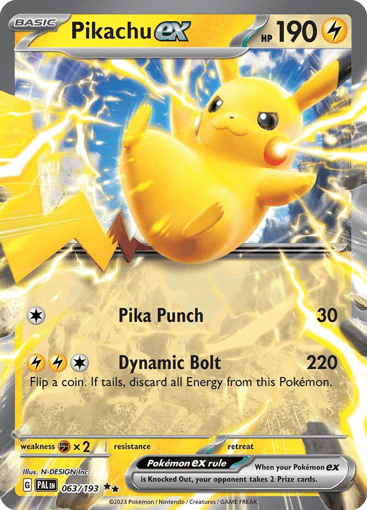 Pikachu ex - Paldea Evolved 63