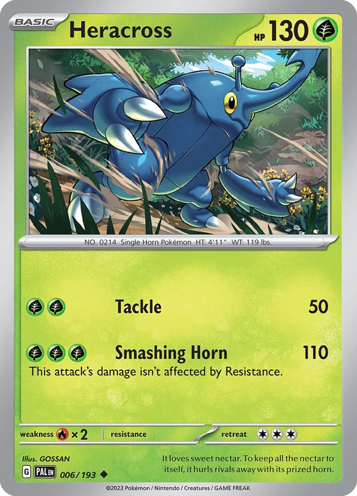 Heracross – Paldea Evolved 006/193 Pokémon card