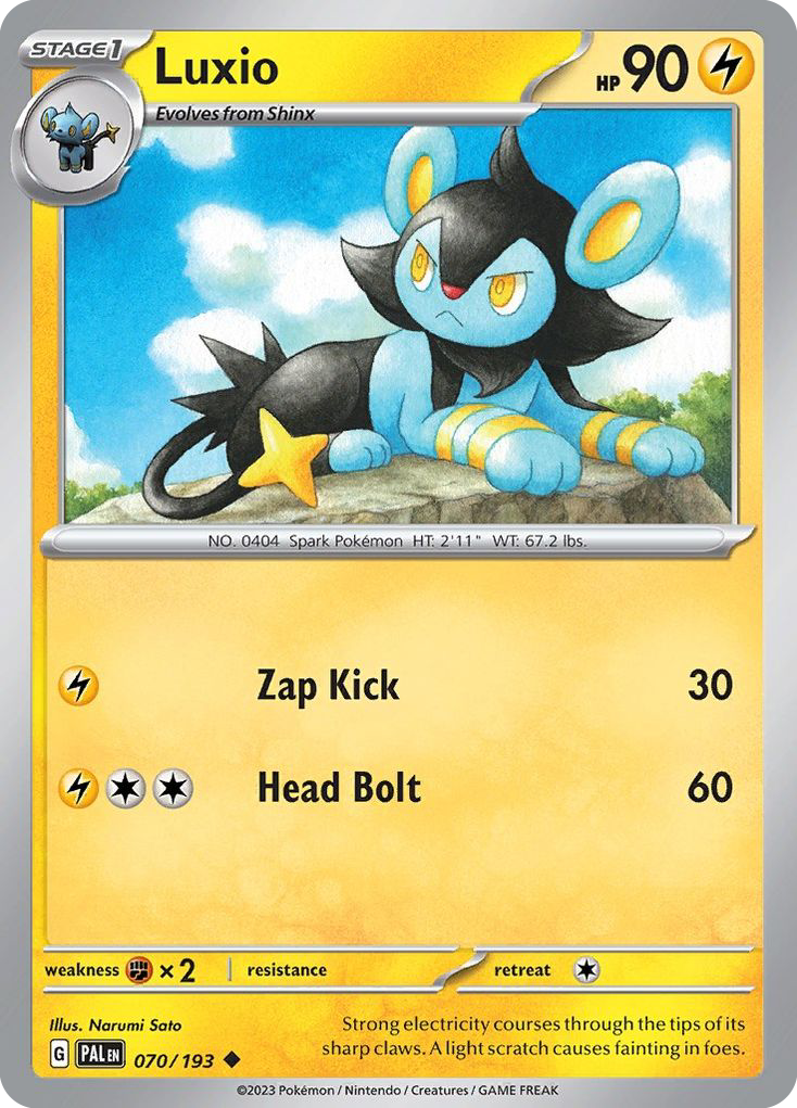 Luxio – Paldea Evolved 070/193 Pokémon card