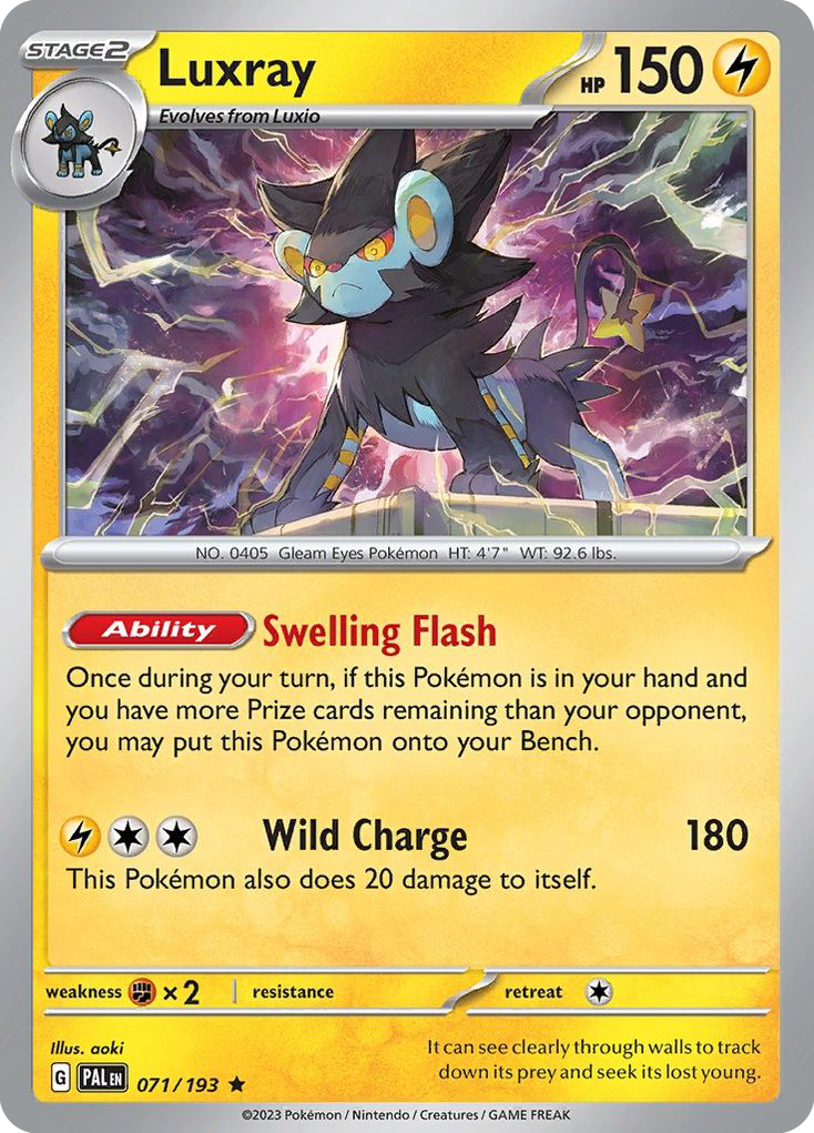 Luxray – Paldea Evolved 071/193 Pokémon card