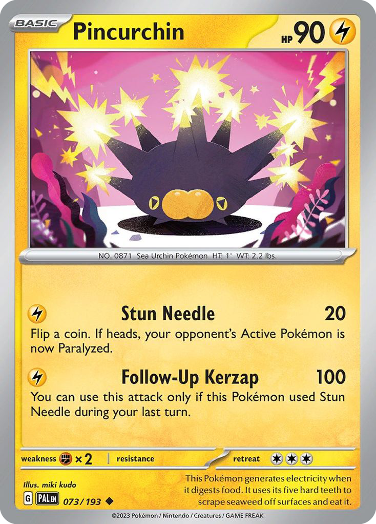 Pincurchin – Paldea Evolved 073/193 Pokémon card