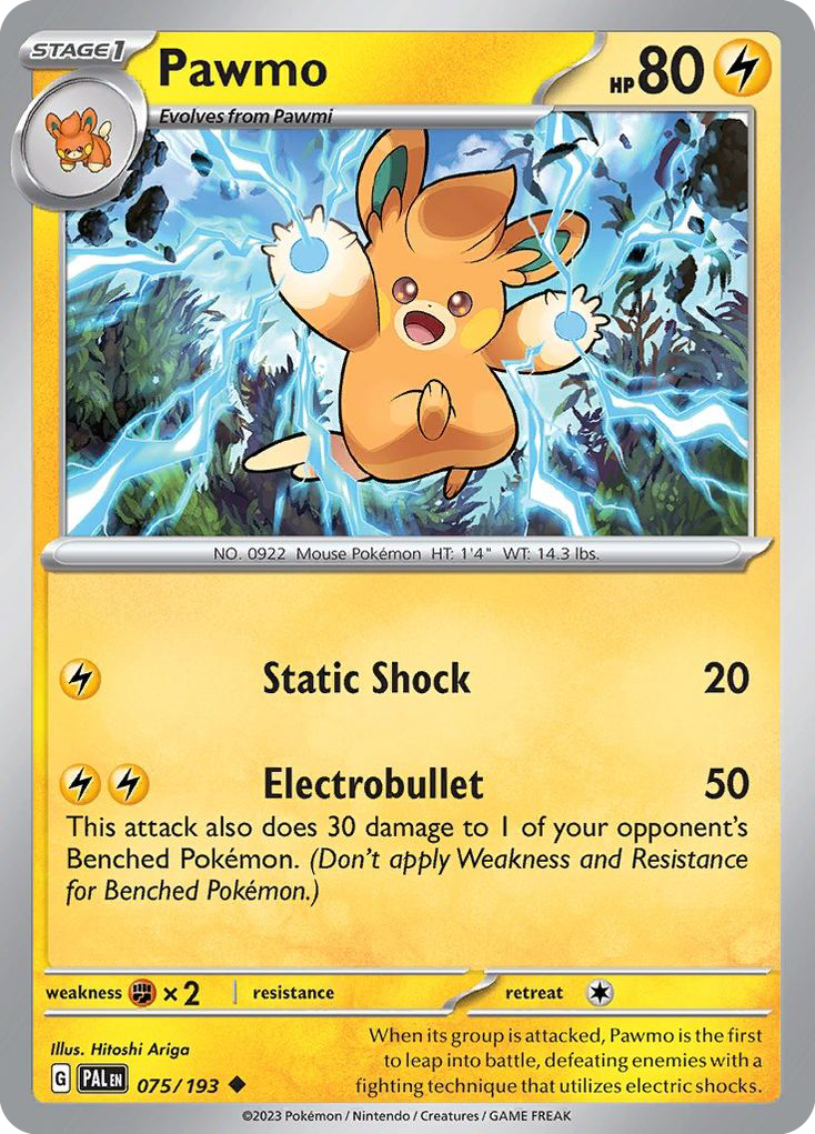 Pawmo – Paldea Evolved 075/193 Pokémon card