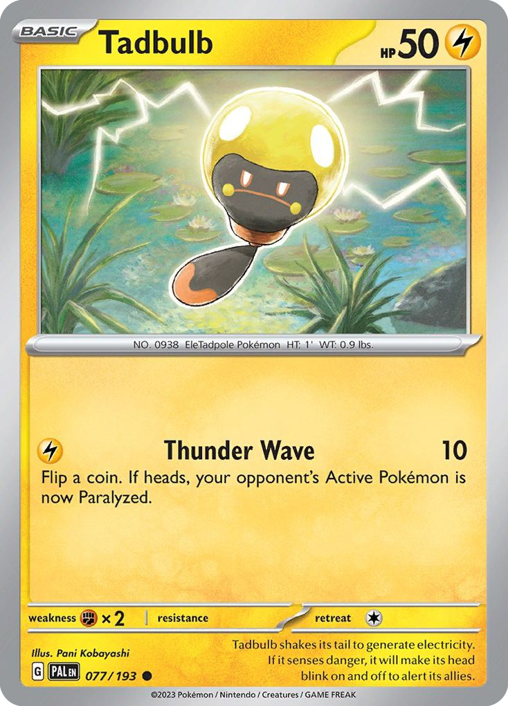 Tadbulb – Paldea Evolved 077/193 Pokémon card