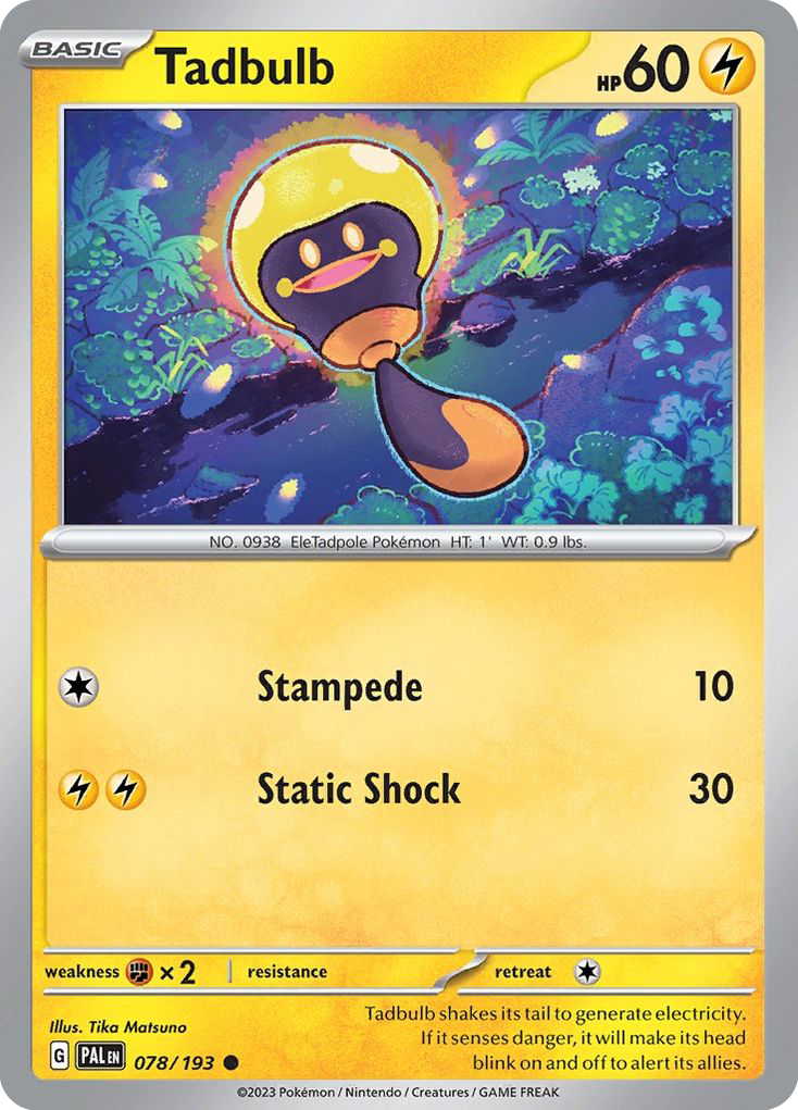 Tadbulb – Paldea Evolved 078/193 Pokémon card
