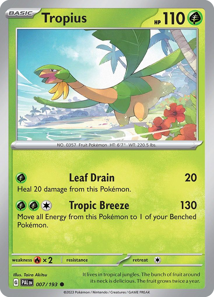 Tropius – Paldea Evolved 007/193 Pokémon card