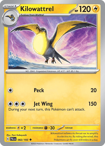 Kilowattrel - Paldea Evolved 82