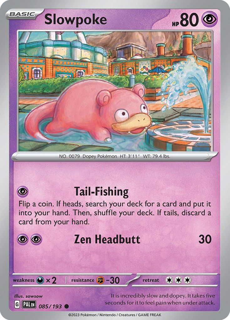 Slowpoke – Paldea Evolved 085/193 Pokémon card