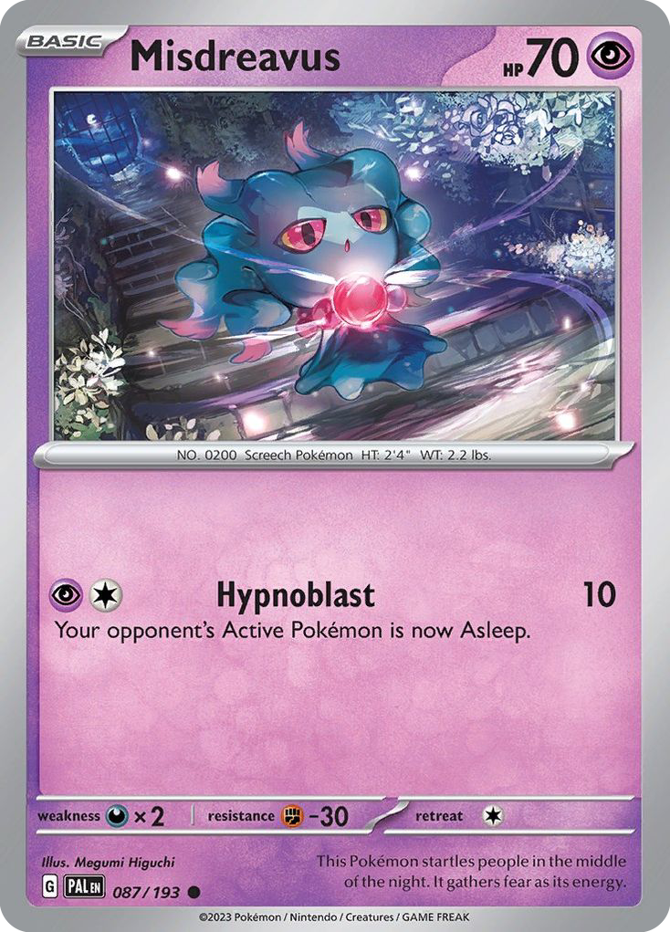 Misdreavus – Paldea Evolved 087/193 Pokémon card