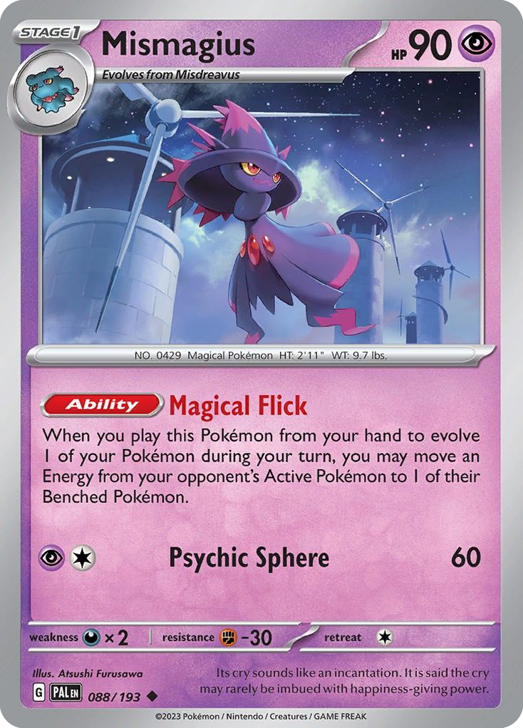 Mismagius – Paldea Evolved 088/193 Pokémon card