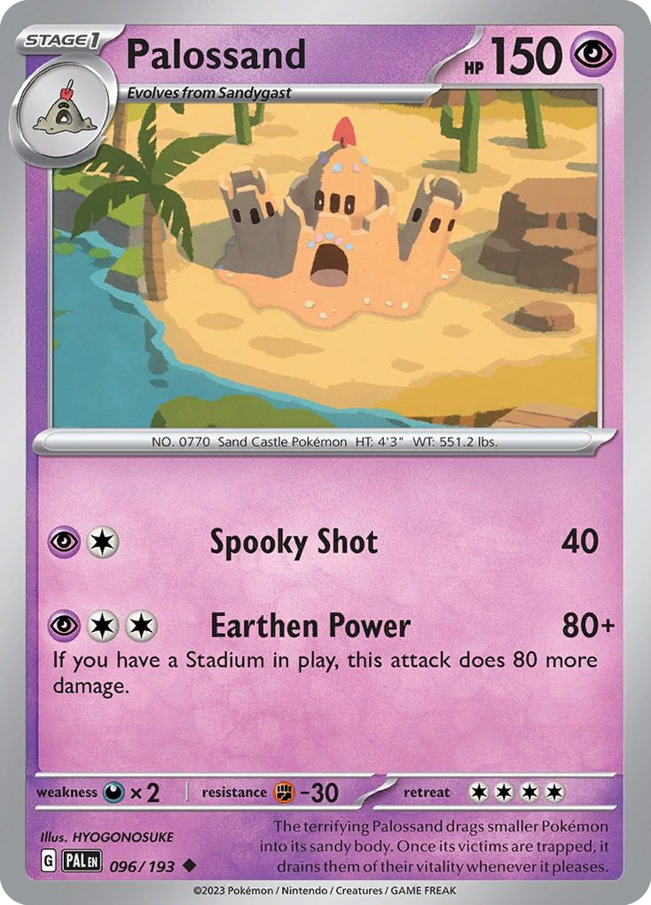 Palossand – Paldea Evolved 096/193 Pokémon card
