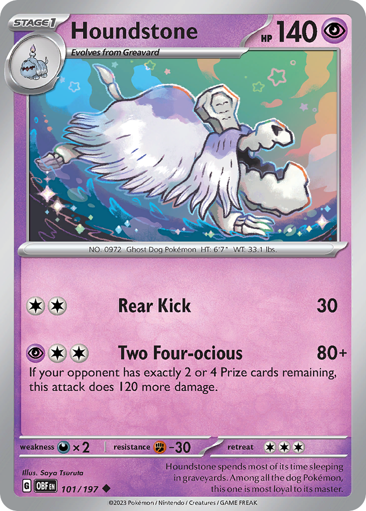 Houndstone – Obsidian Flames 101/197 Pokémon card