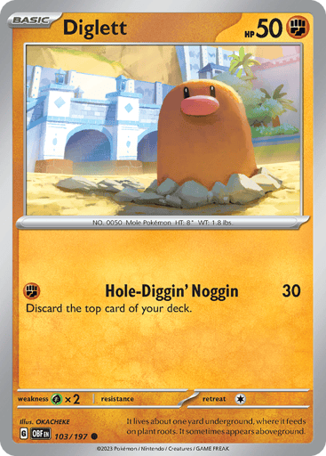 Diglett - Obsidian Flames 103