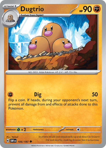 Dugtrio - Obsidian Flames 104