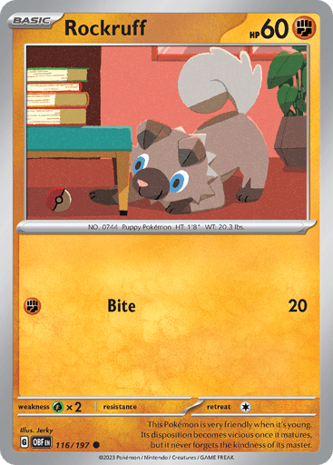 Rockruff - Obsidian Flames 116