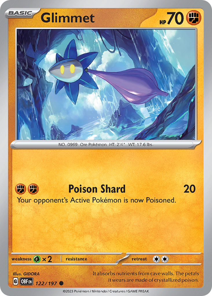 Glimmet – Obsidian Flames 122/197 Pokémon card