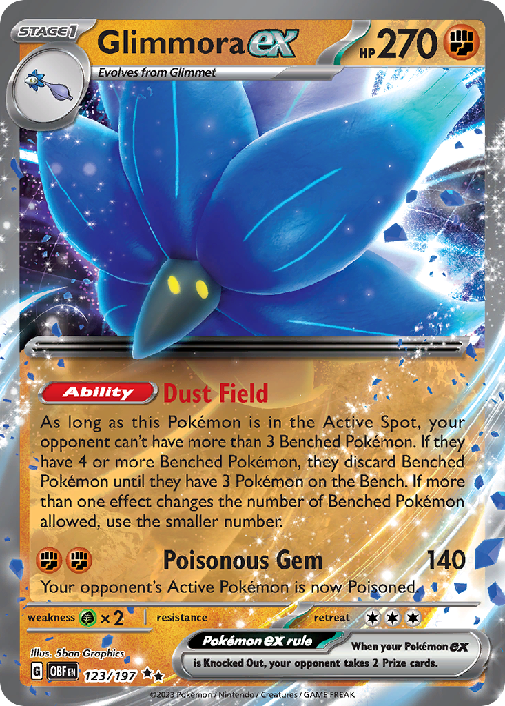 Glimmora ex – Obsidian Flames 123/197 Pokémon card
