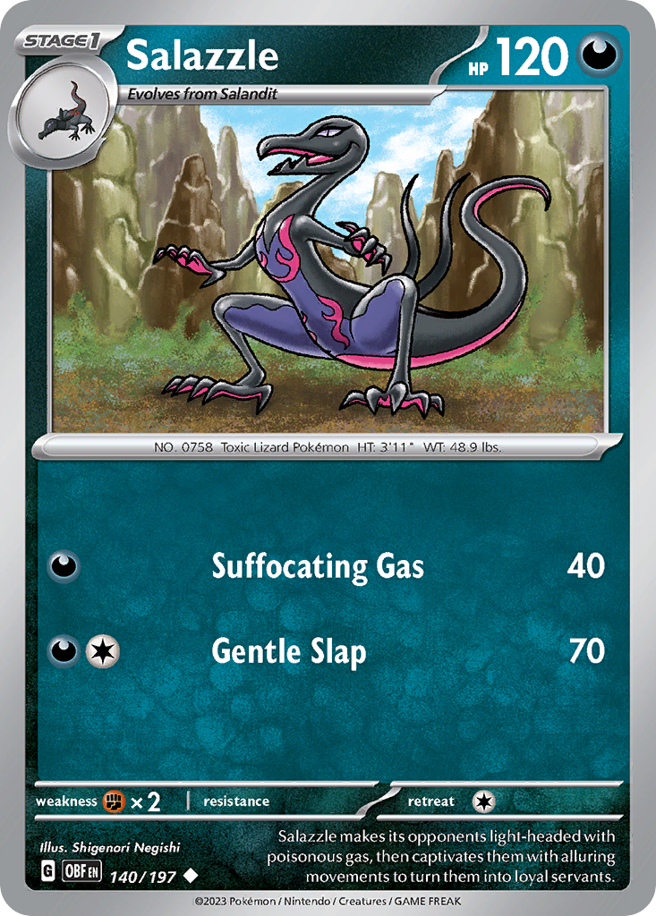 Salazzle – Obsidian Flames 140/197 Pokémon card