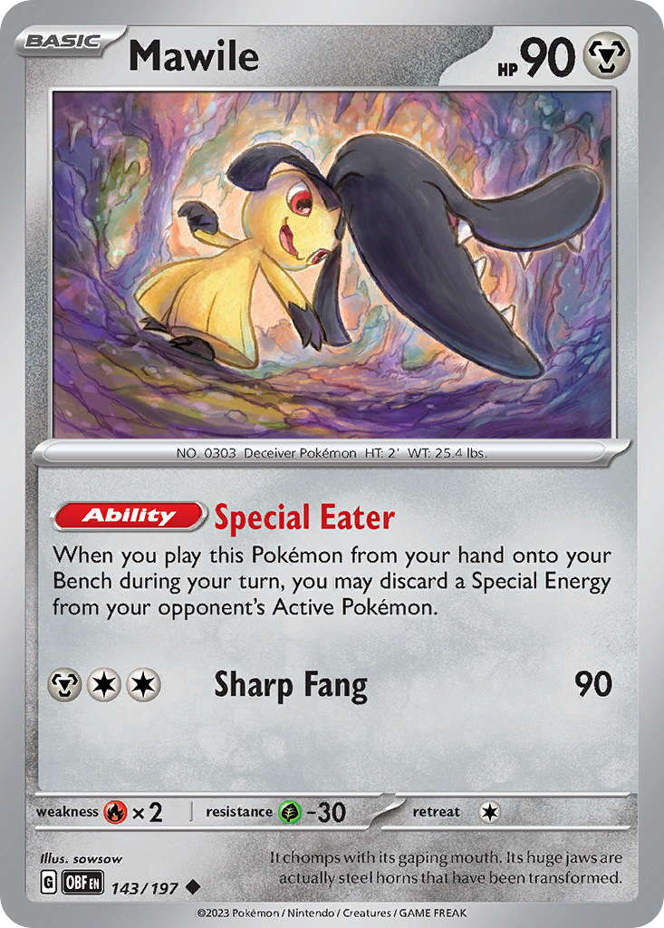 Mawile – Obsidian Flames 143/197 Pokémon card