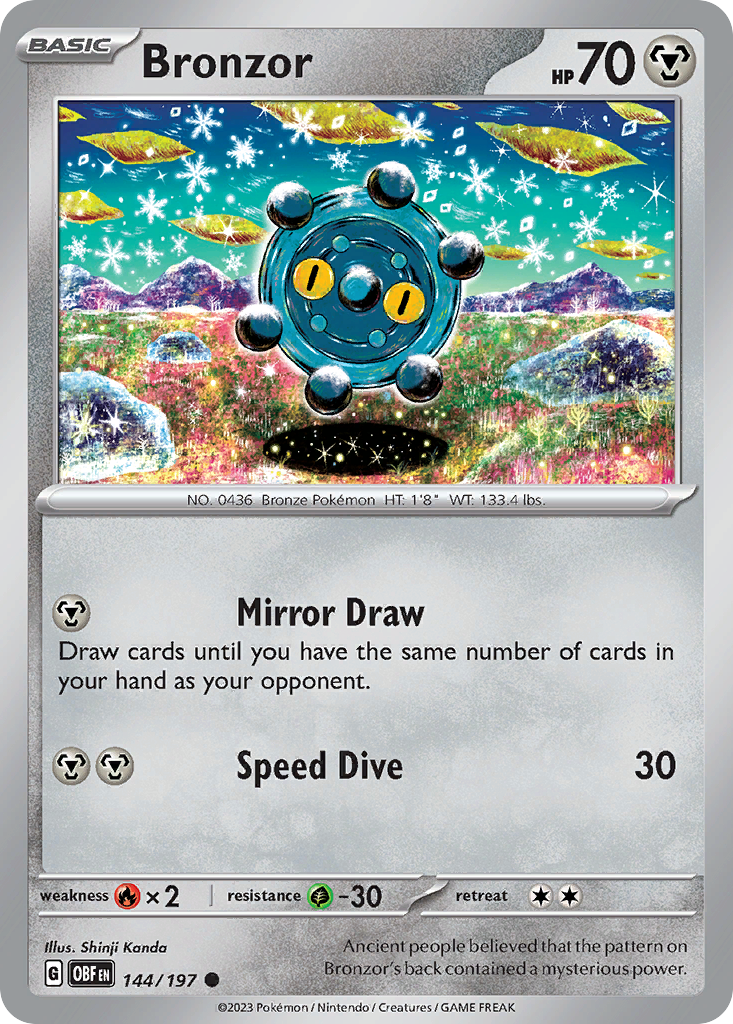 Bronzor – Obsidian Flames 144/197 Pokémon card