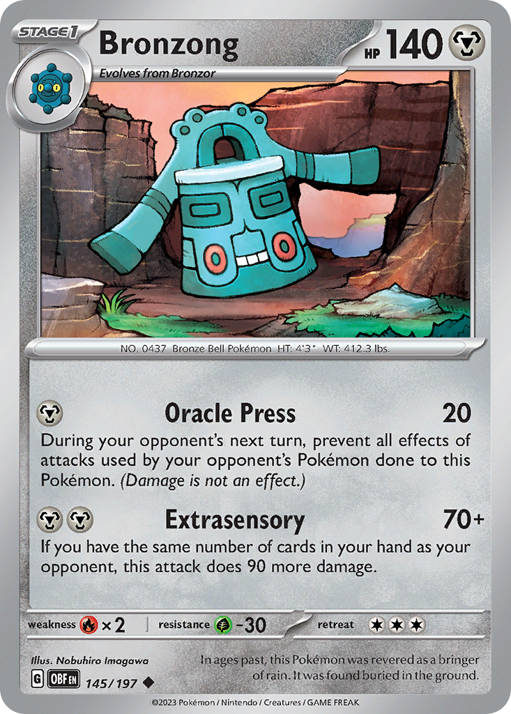 Bronzong – Obsidian Flames 145/197 Pokémon card
