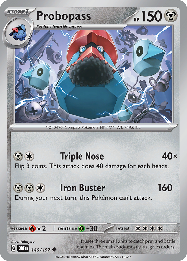 Probopass – Obsidian Flames 146/197 Pokémon card