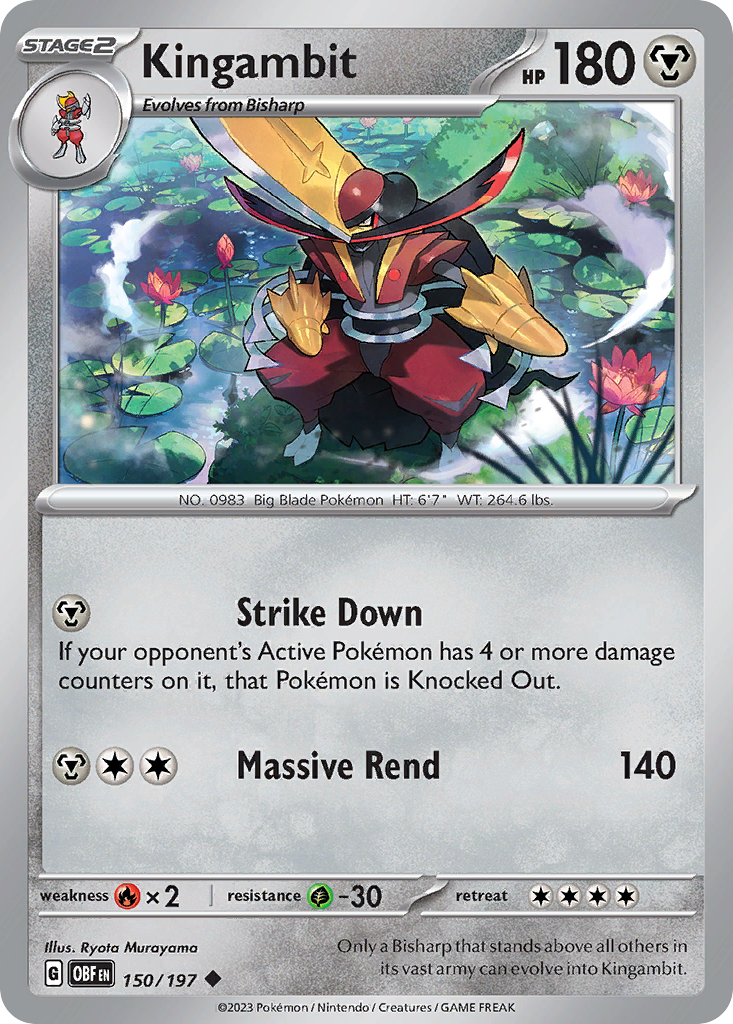 Kingambit – Obsidian Flames 150/197 Pokémon card